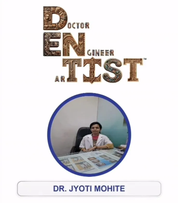 Dr. Jyoti Mohitey Profile Graphic - Before & After Dental Treatment